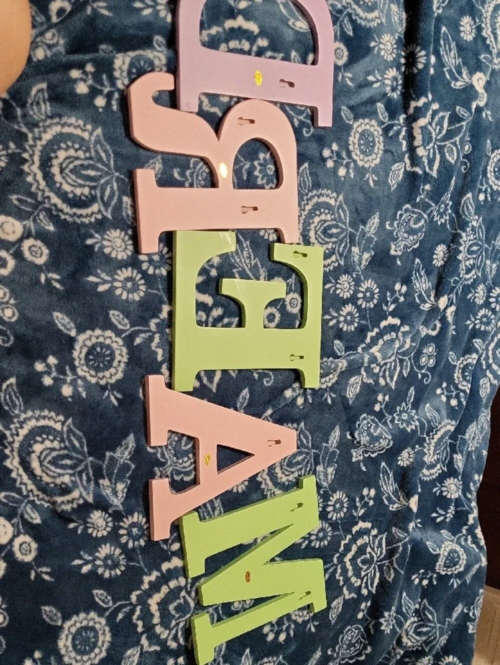 Source Unknown Pastel Pink and Lime Green Decorative Party Letters